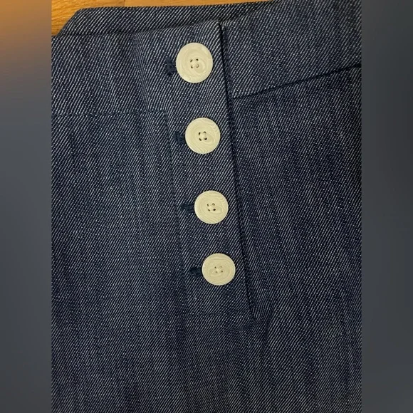 LOFT Curvy Mariner Trouser Pants in Refined Denim Size 12 - Picture 6 of 8